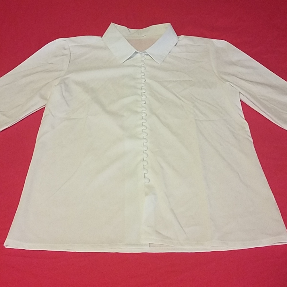 White blouse with buttons